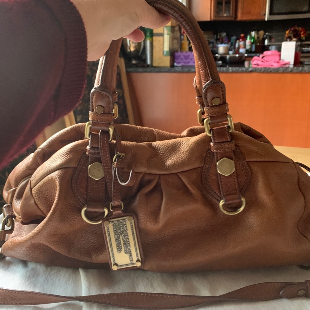 Original Marc Jacobs Brown Leather Used Handbag